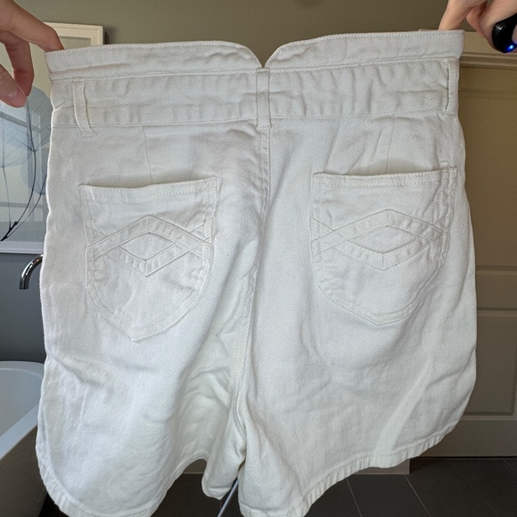 Faherty Organic Cotton High-Rise Shorts – Cream – Size M - Picture 3 of 4